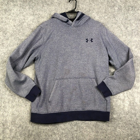 Under Armour Cold Gear Hoodie Mens Large Sweater Fitted Pullover Ribbed Training - Picture 1 of 8